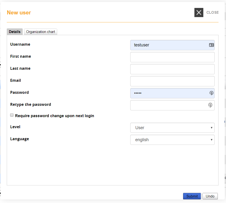 userman userlist adduser